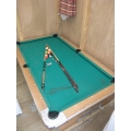 Coin-op Bar Pool Table with Cues, Balls and Chalk